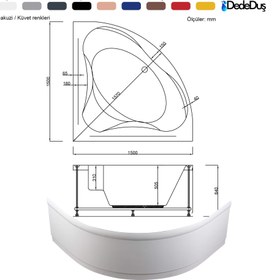 Resim Renkli Oturmalı Küvet | Jakuzi | Kıbrıs | Sanacryl - 150x150 / Kırmızı / 1 Kişilik 