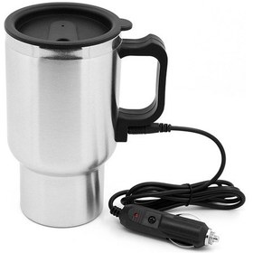 Resim Springsun Araba Elektrikli Su Isıtıcısı Paslanmaz Çelik Araba İçi Su Isıtıcısı Seyahat Termosları Su Şişesi Isıtma Gösterge 