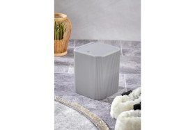 Resim Line Çizgili Kare Kapaklı Klik Çöp Kovası Banyo Mutfak 