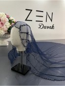 Resim ZEN DUVAK Lacivert Nakışlı Duvak 