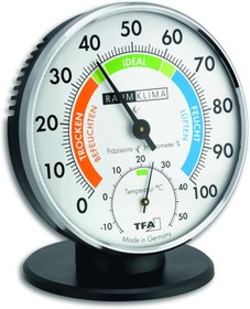 Resim Genel Markalar Masaüstü Renkli Analog Termometre Higrometre, Beyaz 