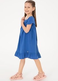 Resim U.S. Polo Assn. Kız Çocuk Mavi Elbise (Dokuma) 50306602-VR036 