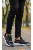 Resim Wanderfull Spor Ayakkabı Erkek Siyah Ortopedik Hafif Rahat Taban Hava Alan Üst Malzeme 4233 