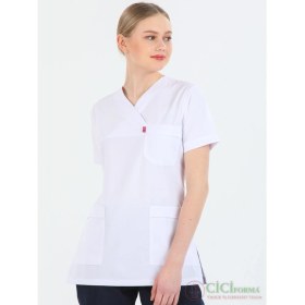 Resim Cici Forma Zarf Yaka Beyaz Üst 