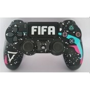 Resim Comse PS4 Uyumlu Kablosuz Oyun Kolu PC Uyumlu Kablo Dahil Siyah Fifa 