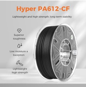Resim Creality Hyper Pa612-cf Karbon Fiber Takviyeli Pa Filament - 1kg 1.75mm - Urhanshop Gönderimli 