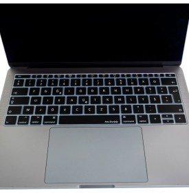 Resim McStorey Laptop Macbook Pro Klavye Kılıf F-Türkçe DaktiloTip Baskı A1534 A1708 ile Uyumlu 