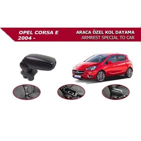Resim Opel Corsa E 2014- Araca Özel Kol Dayama Siyah 