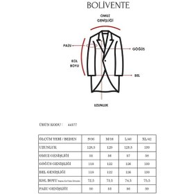 Resim Kuşaklı Oversize Kaşe Kaban Siyah 
