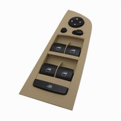 Resim BMW E90 3 KASA 330D 2005-2012 SOL ÖN CAM ANAHTARI BEJ 18 PİN 