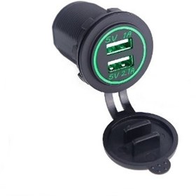 Resim Autoline Araç İçi Çift Portlu Usb Şarj 12-32v Arası Çalışan Yeşil 