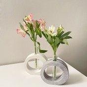 Resim DIY Çiçek Saksıları & Vazolar için 3 Parça Silikon Kalıp Seti - Modern Minimalist Tasarım, Hidroponik Bitki Standı, Reçine Döküm Kiti 