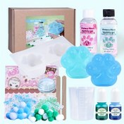 Resim T163# Büyülü Ayna Şeffaf Büyük Kedi Pati Sıkı DIY Kiti 18 parça/set Yumuşak Silikon Kedi Pati Yapım Kiti, 50Ml Şeffaf DIY Silikon AB Reçine Tutkal, Kedi Pati Silikon Kalıp, Flocking, Pigment, Aracı, 1:1 hacim mükemmel DIY Projeleri için. 