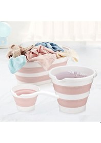 Resim Ahir Ticaret Katlanabilir 3'Lü Banyo Seti Pembe 