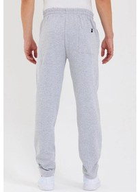 Resim Mmetalic Siyah Arka Cepli Etiket Detaylı Düz Paça Erkek Içi Pamuklu Eşofman Altı 001 Gri 
