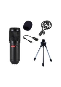 Resim Lastvoice BM800 Full Black Stüdyo Twitch Yayıncı Mikrofonu (Mini Tripod + 7.1) 