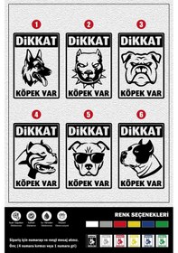 Resim Dikkat Köpek Var Stıcker 27 X 19 Cm 