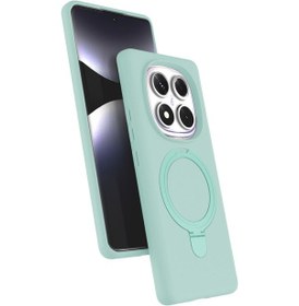 Resim Redmi Note 14 Pro 4g Regal Magsafe Standlı Kapak - Su Yeşili 