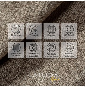 Resim Jakarlı Şönil Koltuk Örtüsü Kanepe Örtüsü Koltuk Şalı 110x175 2 Ad. Kaymaz Kapuçino Kapuçino 