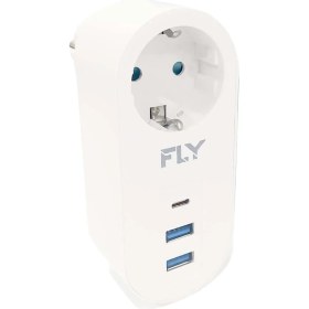 Resim Fly 3400-01 Akım Korumalı 3 USB Çıkış Hızlı Şarjlı Topraklı Priz 