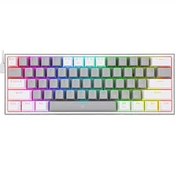 Resim Redragon K617-RGB 16,8 Milyon RGB Aydınlatma, Red Switch Fizz%60 Q Türkçe Kablolu Mekanik Oyuncu Klavyesi Gri Beyaz 