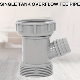 Resim 2 Adet Sağlam Plastik Mutfak Lavabo Taşma ve Tahliye Borusu Bağlantısı - 45mm Tek/Çift Leğen T-Adaptörü & Dirsek Fittingi, Tıkanmaz Tasarım, Bulaşık Makinesi, Çamaşır Makinesi, Küvet için Uygun (Kolay Kurulum, Dayanıklı PP Malzeme) 