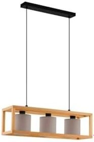 Resim Eglo My Light My Style 390108 "Granados" 150 Cm Yüksekliğinde Çelik, Ahşap Siyah, Kahverengi Sarkıt Avize 