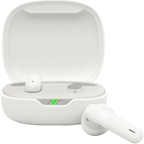 Resim JBL Wave Flex 2, kablosuz Bluetooth kulak içi kulaklık, 40 saat oynatma süresi, JBL Pure Bass ses, akıllı ortam teknolojisi, IP54 su ve toz korumalı, çok noktalı bağlantı, beyaz 