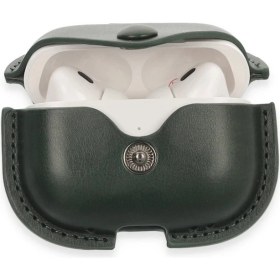 Resim İlkyaz Fashion Apple Airpods Pro 2 (2.nesil) Çanta Deri Kılıf - Haki Yeşil 