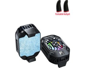 Resim EXENAR Gaming Telefon Hava Soğutma Fanı Radyatör Fan RGB Led Telefon Soğutucu Tak Çalıştır E Sporcu Fan 