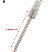 Resim Mingjin Shop 1 100MM Tarzı Sıcak Satış Paslanmaz Çelik Termovel " Sıcaklık Sensörleri Için Npt Konuları mm (Yurt Dışından) 
