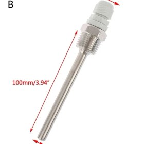 Resim Mingjin Shop 1 100MM Tarzı Sıcak Satış Paslanmaz Çelik Termovel " Sıcaklık Sensörleri Için Npt Konuları mm (Yurt Dışından) 