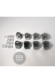 Resim Esca Paslanmaz Döküm Alüminyum Duşakabin Tekerleği-cam Cabin Tekeri 8 Li Takım Krom Duşakabin 