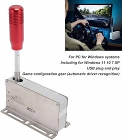 Resim 11 10 7 XP Için USB Sıralı Değiştirici PC Sim Yarış Oyunu Değiştirici, G25 G27 G29 G920 G923, T300 T500 Için, PXN Için, TMX Için (kırmızı) 