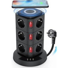 Resim Filli Kutum Akıllı Priz Magsafe Özellikli Akıllı Priz 12xPriz 1xUSB 2xUSB-C 2.4 Amper Wireless Kablolu Priz 