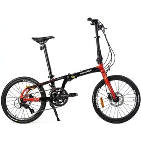 Resim Geotech Fold Up 20.3 20 Jant 18 Vites HD Katlanır Bisiklet - Siyah Kırmızı 
