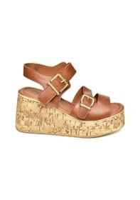 Resim Fox Shoes U996752009 Taba Dolgu Topuklu Kadın Ayakkabı Taba-suni Deri 