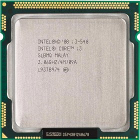 Resim Intel Core i3 540 3,06 GHz 4 MB Cache 1156 Pin İşlemci 