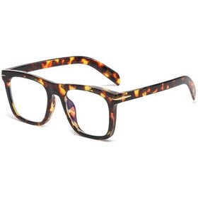 Resim Erkekler İçin Mavi Işık Karşıtı Güneş Gözlüğü Vintage RetroKare Erkek Güneş Gözlüğü Leopar Şeffaf 