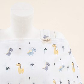 Resim Çift Katlı Muslin Emzirme Önlüğü - Dino 
