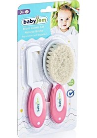 Resim Nessiworld Doğal Kıl Fırça Tarak Seti 519 Pembe 