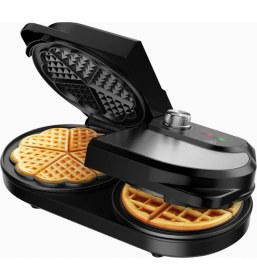 Resim Arendo Belçika Double Waffle Makinesi Kalp Şekilli 1400W 