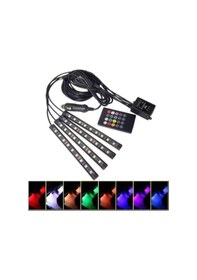 Resim Araç Içi Ayak Altı Müziğe Ve Sese Duyarlı 9 Ledli Kumandalı Led (468671602) 