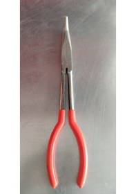 Resim Uzun Eğri Kargaburun Pense 280 Mm Izole Kaplamalı A Pro N11.6570 