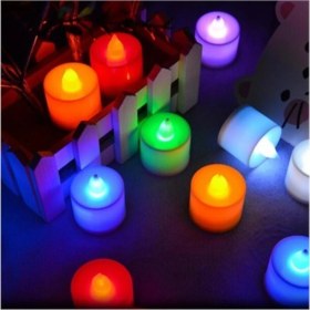Resim Hall Breathe Mini LED Mum Sarı ve Beyaz ve Parlak Dekoratif Aydınlatma 