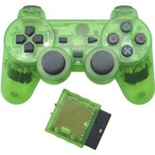 Resim Yeşil-şeffaf Renkli Kablosuz Gamepad Sony Ps2 2.4g Titreşim Joystick Blutooth Denetleyici Playstation 2 Joypad 