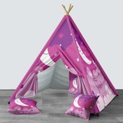 Resim Pembe Bebek, Çocuk Odası Minderli\u002FMindersiz Oyun Evi, Çadırı Model 0191 