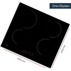 Resim Kumtel İndüksiyonlu Cam Ankastre Ocak HI6-4TB 