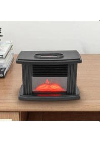 Resim Cncest Elektrikli Soba Ayaklı Isıtıcı, 3d Alevler Ve Odun Yakma Efekti - 1000w 