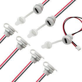 Resim 5/10 Adet Type-C 2P Dişi USB Soketi PH2.0 Terminal ile - Beyaz Yuvarlak Vidalı Somun & Yüksek Kaliteli Halka - Ev Aletleri, Masa Lambaları ve Elektrik İşleri İçin İdeal 